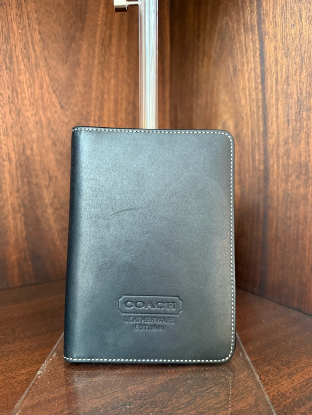 Coach Black Leather Agenda/Notebook Cover